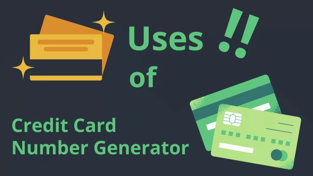 uses of credit card number generator